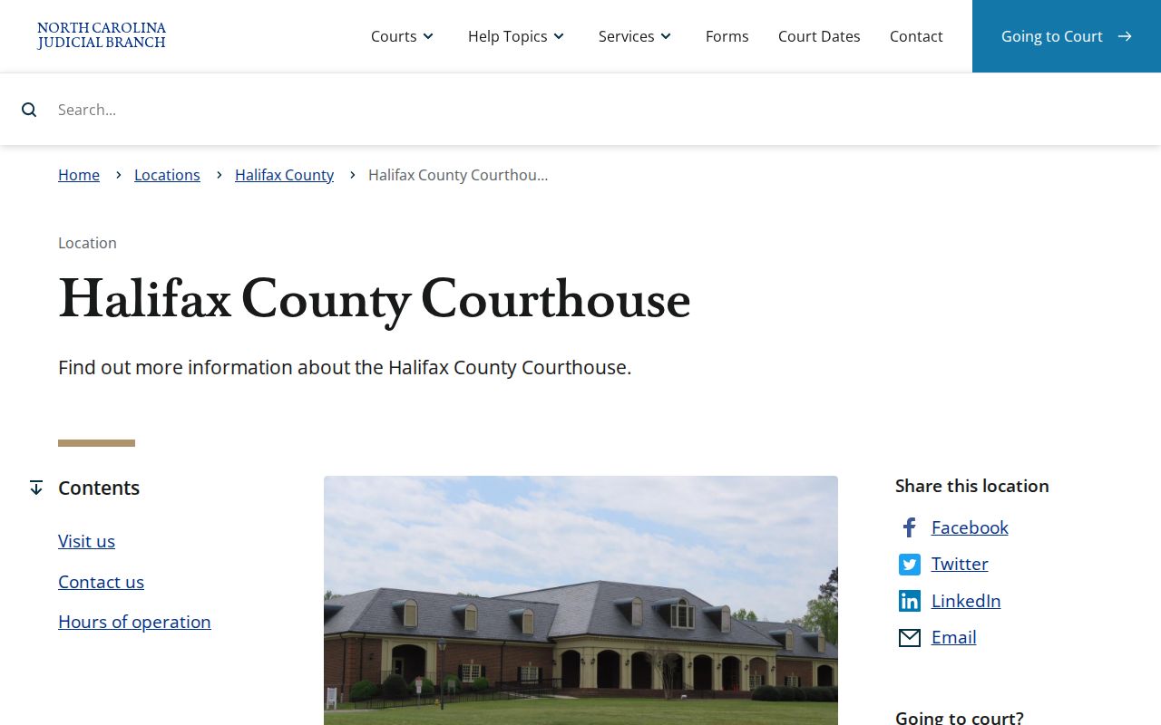 Halifax County criminal court records courthouse information