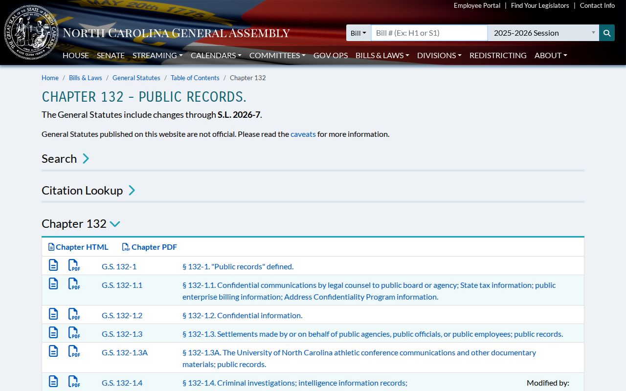 Halifax County criminal records North Carolina public access law